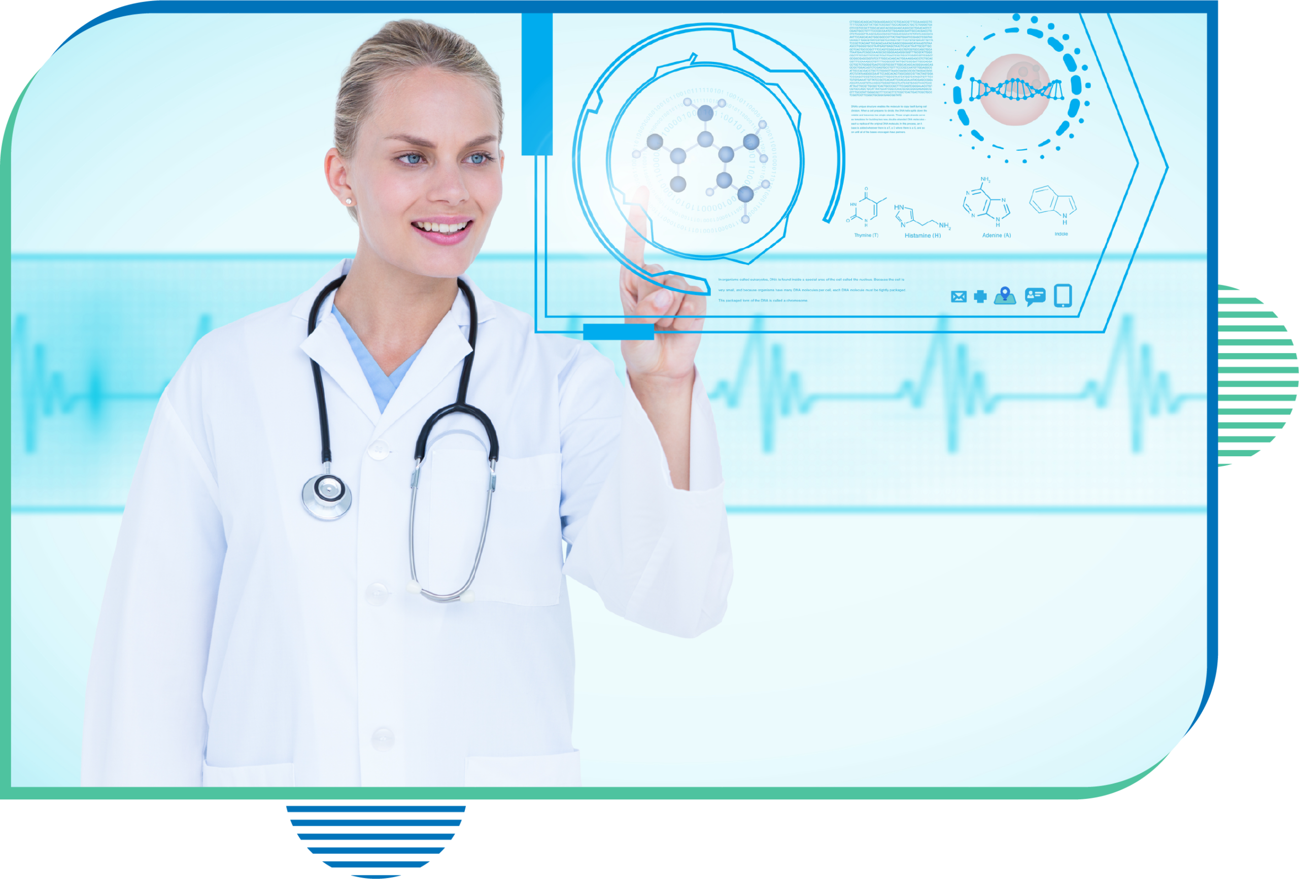 Doctor with digital medical interface