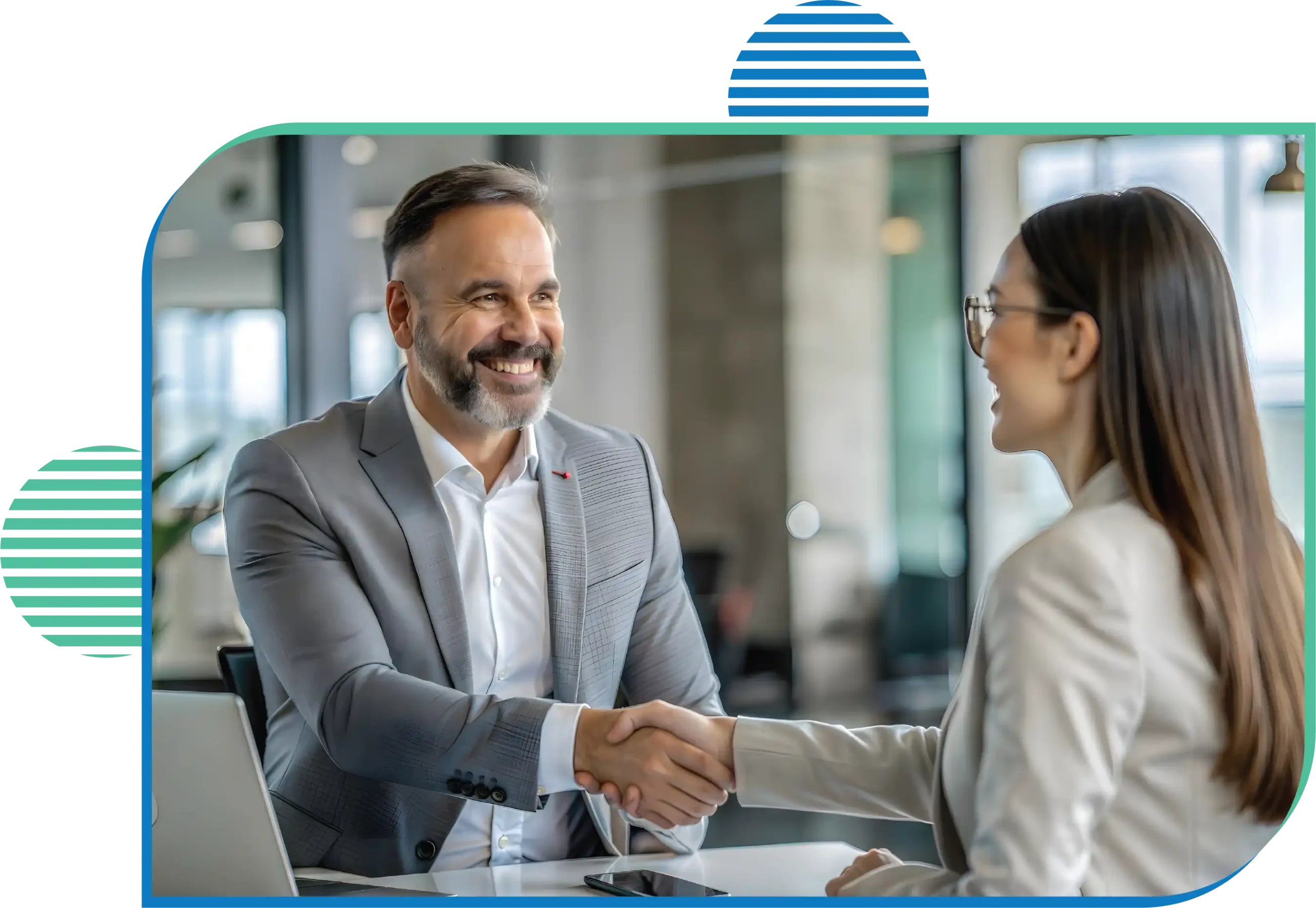 Happy patient and caregiver