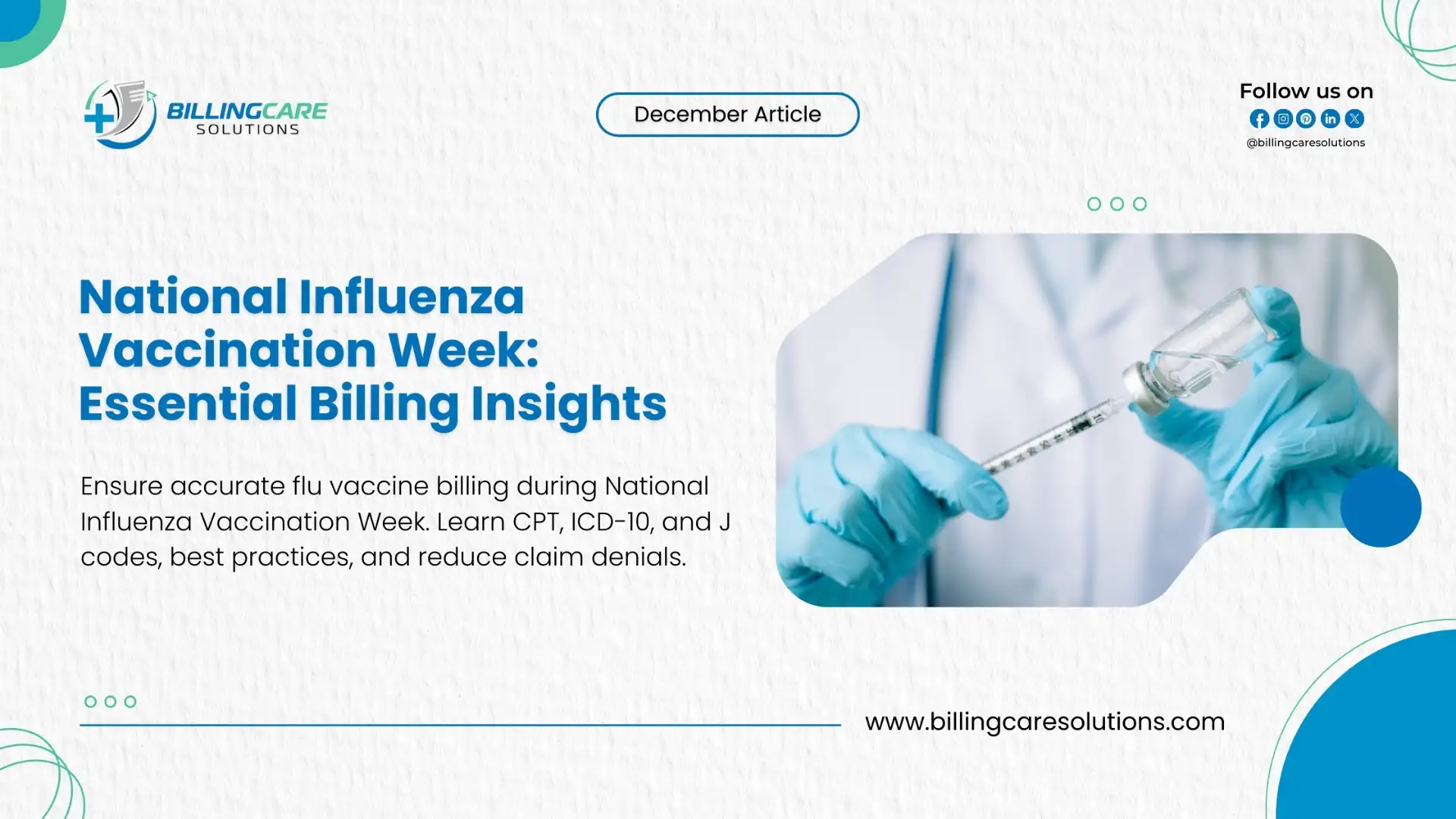 National Influenza Vaccination Week | Billing Care Solutions