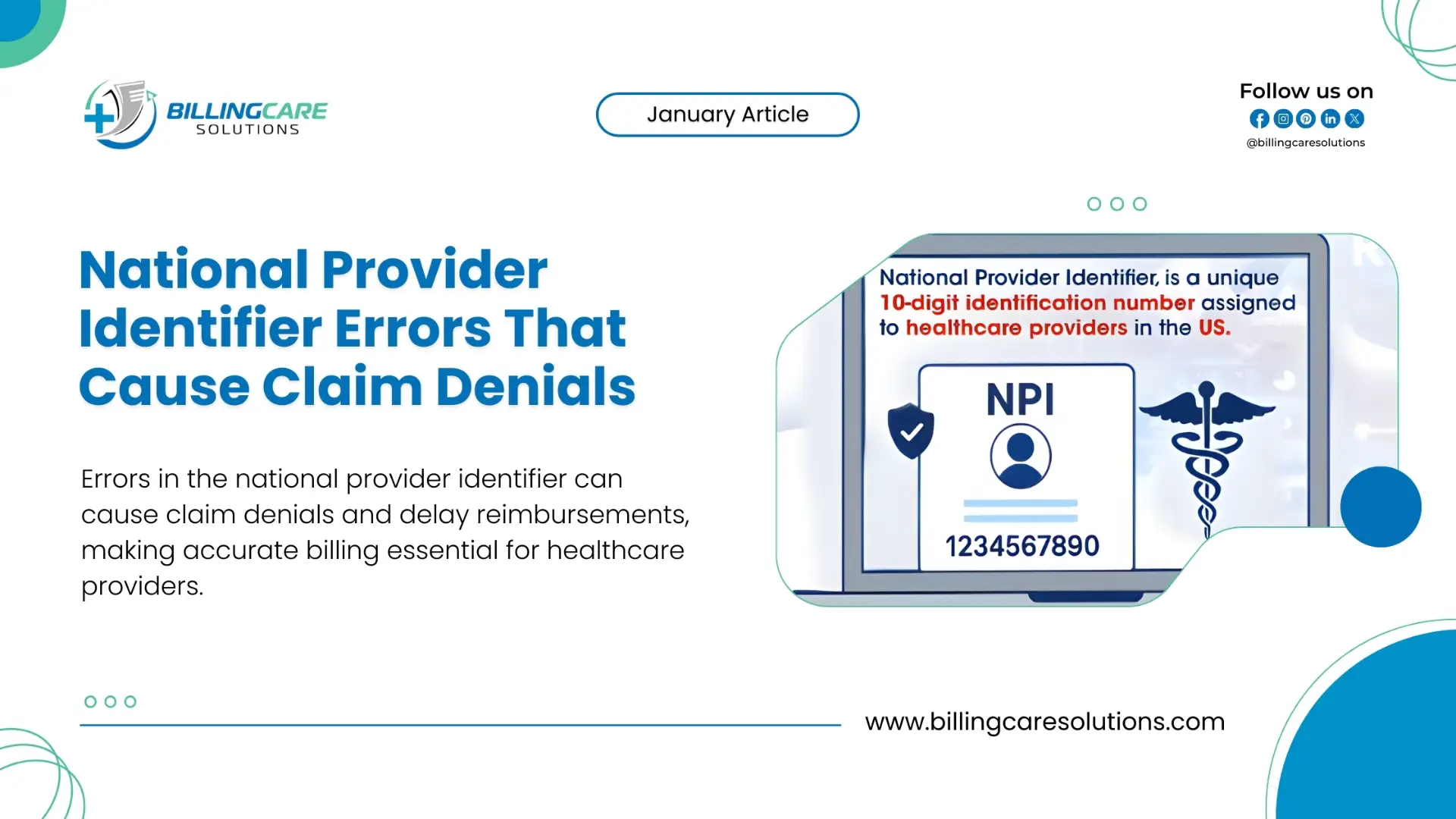 national provider identifier | Billing Care Solutions