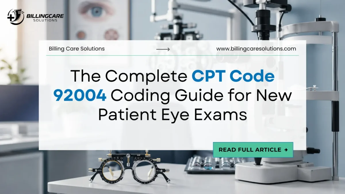 Reliable CPT Code 92004 Coding Guide | Billing Care Solutions