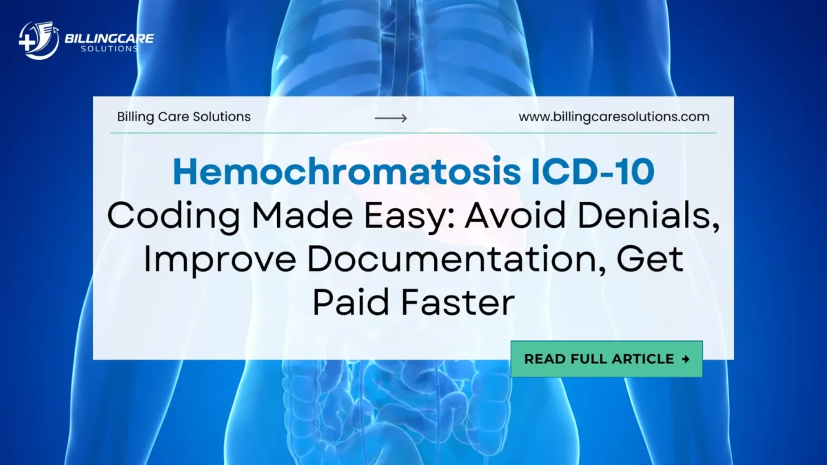 Hemochromatosis ICD 10 | Billing Care Solutions